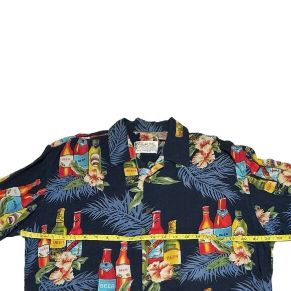 Thums Up Sportswear Vintage Hawaiian Shirt Mens Size‎ Large Beer Vacation Top - Picture 7 of 8